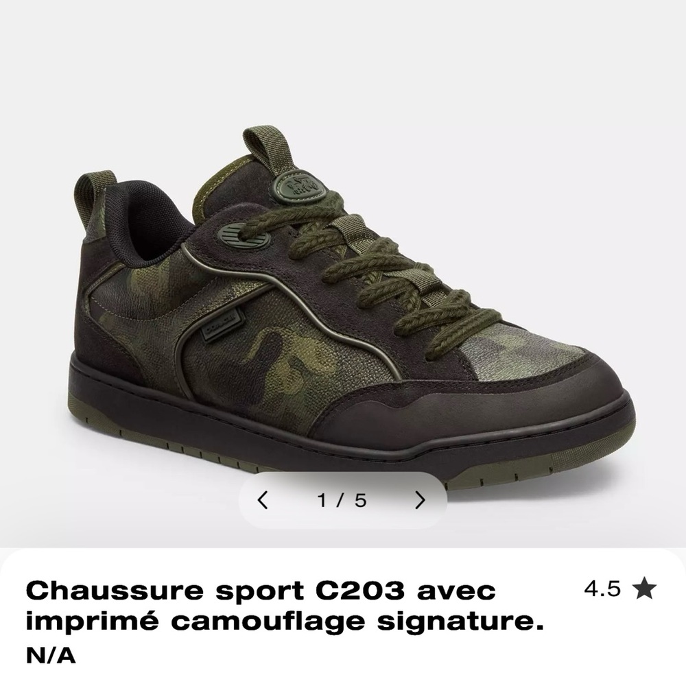 NWB- Coach Camouflage Sport Sneakers 9.5